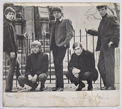 Lot 374 - THE ROLLING STONES - MICK JAGGER SIGNED FAN CLUB CARD.