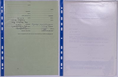 Lot 62 - 1970/80S CONTRACTS/BOOKING AGREEMENT ARCHIVE - CLASSIC ROCK AND PROG ARTISTS.