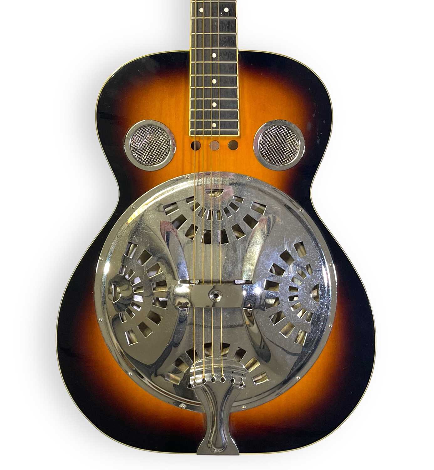 Lot 91 - JOHN'S GUITARS - A REGAL RESONATOR ACOUSTIC GUITAR.