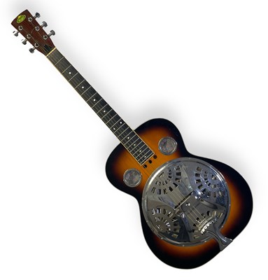 Lot 91 - JOHN'S GUITARS - A REGAL RESONATOR ACOUSTIC GUITAR.
