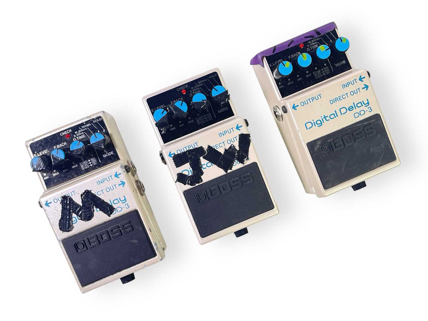 Lot 79 - JOHN'S EQUIPMENT - BOSS DD-3 DIGITAL DELAY PEDALS.