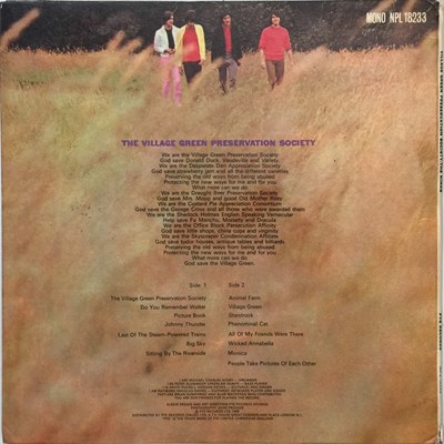 Lot 133 - THE KINKS - THE VILLAGE GREEN PRESERVATION SOCIETY LP (UK STEREO ORIGINAL - PYE - NSPL 18233)