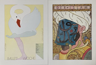 Lot 265 - GUNTHER KIESER - 1992 PORTFOLIO OF POSTER PRINTS.