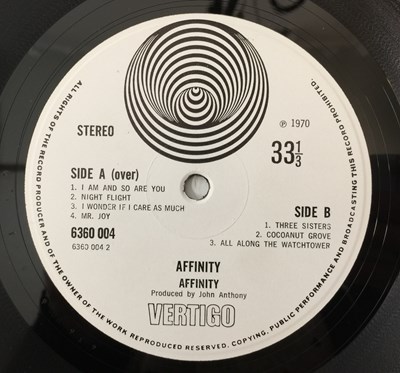Lot 2 - AFFINITY - AFFINITY LP (UK ORIGINAL - LARGE SWIRL - VERTIGO - 6360 004)