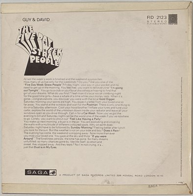 Lot 25 - THE FIVE DAY WEEK STRAW PEOPLE LP (UK ORIGINAL - SAGA - STFID 2123)