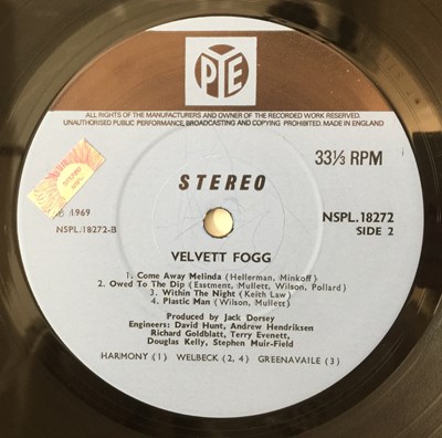 Lot 39 - VELVETT FOGG - VELVETT FOGG LP (UK STEREO ORIGINAL - PYE - NSPL 18272)