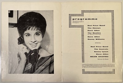 Lot 279 - THE BEATLES - ORIGINAL 1963 HELEN SHAPIRO TOUR PROGRAMME.