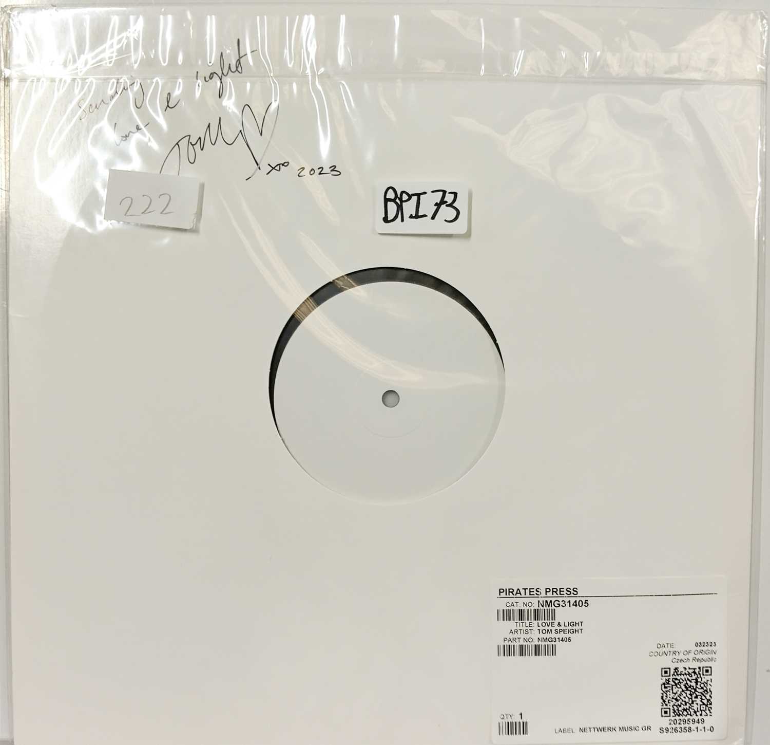 Lot 73 - TOM SPEIGHT - LOVE & LIGHT LP (SIGNED) (2023 - NMG31405)