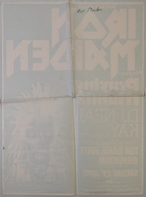 Lot 195 - IRON MAIDEN - ORIGINAL 1980 CONCERT POSTER.