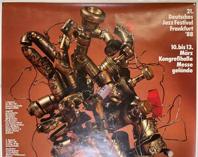 Lot 69 - GUNTHER KIESER COLLECTION - ORIGINAL 1988 FRANKFURT JAZZ FESTIVAL POSTER.