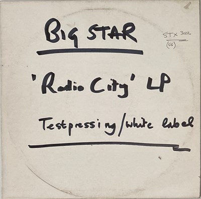 Lot 171 - BIG STAR - #1 RECORD/ RADIO CITY LP (WHITE LABEL TEST PRESSING - SXSP302)