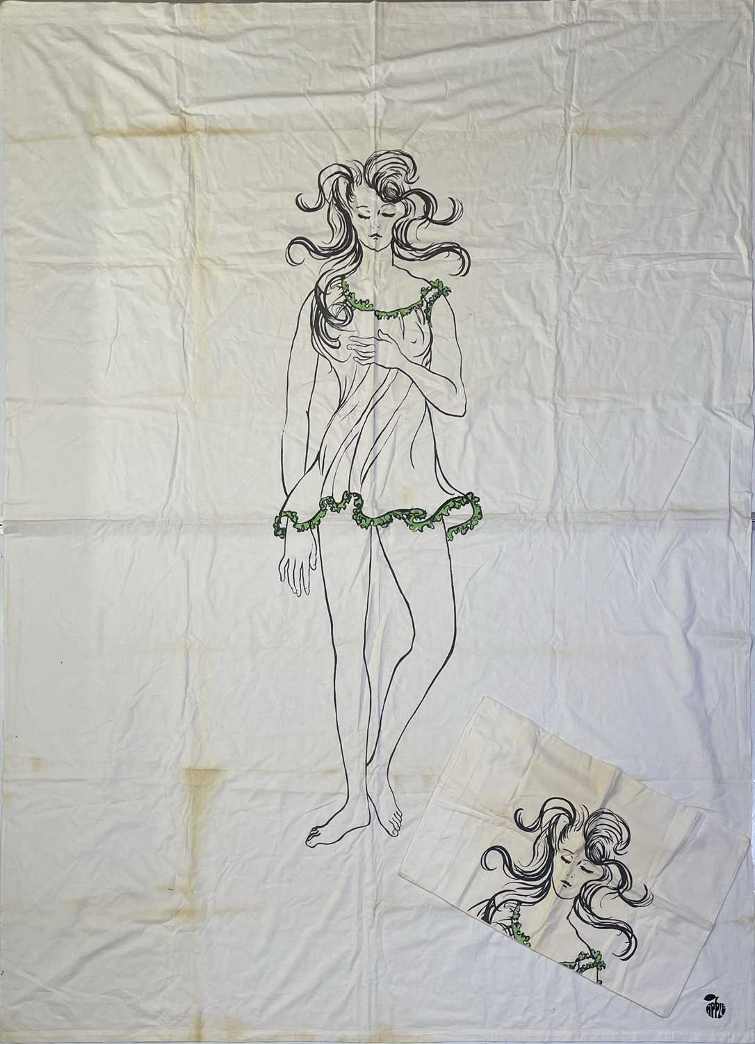 Lot 156 - THE BEATLES - ORIGINAL 1968 'ADAM' APPLE BOUTIQUE BED LINEN.
