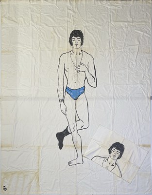 Lot 156 - THE BEATLES - ORIGINAL 1968 'ADAM' APPLE BOUTIQUE BED LINEN.