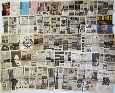 Lot 436 - THE CURE - LARGE QUANTITY OF PRESS CUTTINGS / NEWSPAPERS ETC - MARQUEE HANDBILLS INC JOY DIVISION.