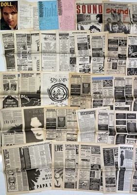 Lot 436 - THE CURE - LARGE QUANTITY OF PRESS CUTTINGS / NEWSPAPERS ETC - MARQUEE HANDBILLS INC JOY DIVISION.