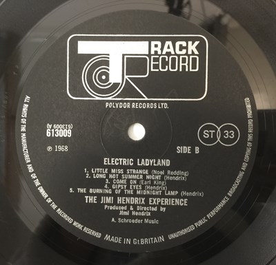 Lot 142 - JIMI HENDRIX - ELECTRIC LADYLAND LP (UK TRACK - WHITE TEXT - TRACK 613 008)
