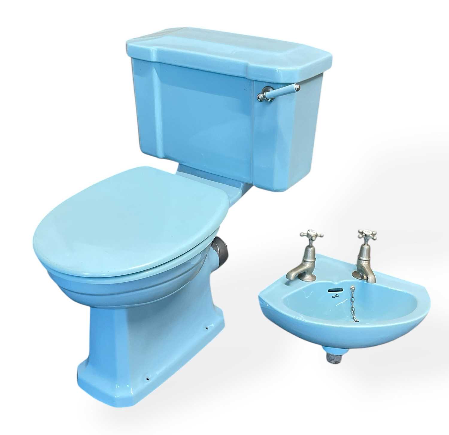 Lot 517 - OASIS INTEREST - SUPERNOVA HEIGHTS SKY BLUE TOILETS AND SINK.