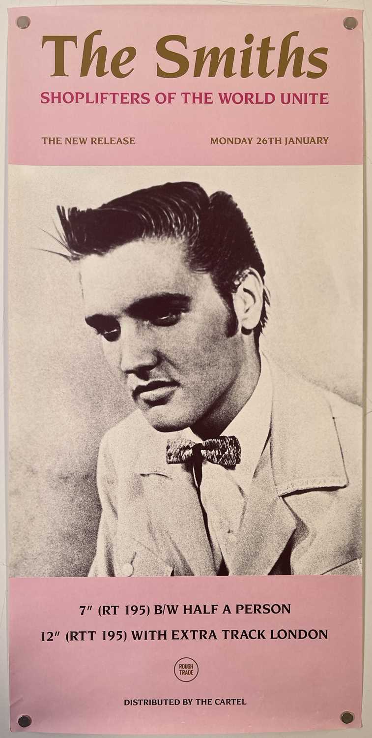 Lot 526 - THE SMITHS - ORIGINAL ROUGH TRADE PROMO POSTER FOR 'SHOPLIFTERS OF THE WORLD UNITE'.