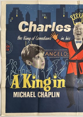 Lot 97 - CHARLIE CHAPLIN - A KING IN NEW YORK (1957) - UK QUAD POSTER.