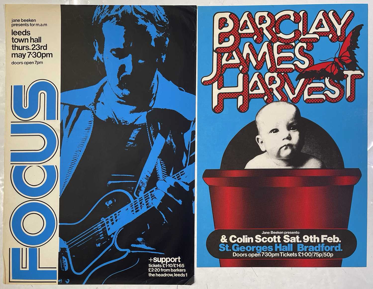 Lot 126 - 1970S CONCERT POSTER COLLECTION INC BARCLAY JAMES HARVEST / FOCUS.