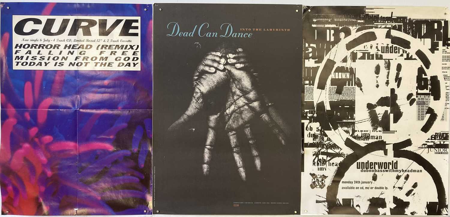 Lot 355 - INDIE / DANCE POSTERS - CURVE / UNDERWORLD.