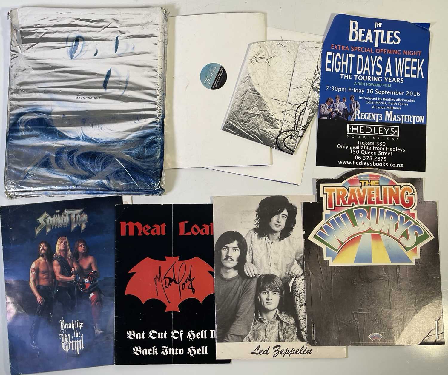 Lot 79 - MUSIC MEMORABILIA INC MADONNA SEX BOOK / SIGNED MEAT LOAF PROGRAMME.