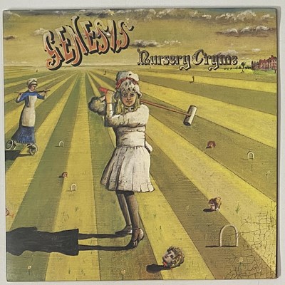 Lot 89 - GENESIS - NURSERY CRYME LP (ORIGINAL UK PINK SCROLL COPY - CAS 1052 - SUPERB EXAMPLE)