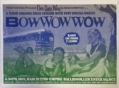 Lot 349 - ORIGINAL 1980S FINAL SOLUTION HANDBILLS INC BOW WOW WOW / THE ASSOCIATION.