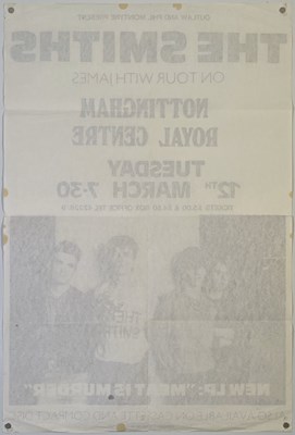 Lot 133 - THE SMITHS - ORIGINAL 1985 NOTTINGHAM CONCERT POSTER.