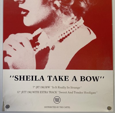 Lot 116 - THE SMITHS - ORIGINAL ROUGH TRADE PROMOTIONAL POSTER FOR 'SHEILA TAKE A BOW'.