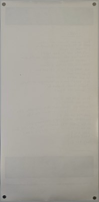 Lot 124 - THE SMITHS - ORIGINAL ROUGH TRADE PROMOTIONAL 'LYRICS' POSTER FOR 'PANIC'.