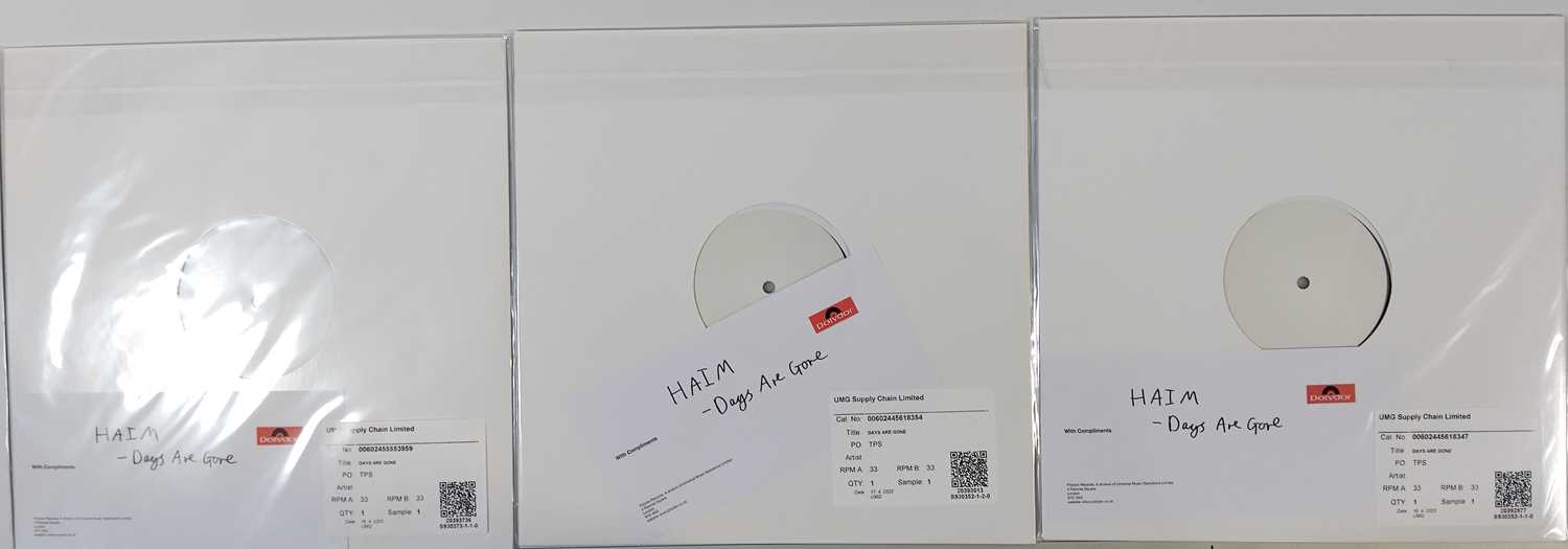 Lot 81 - HAIM - DAYS ARE GONE WHITE LABEL TEST PRESSING LP PACK