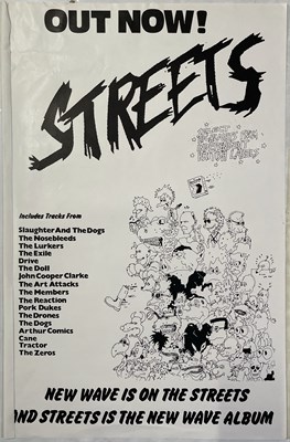 Lot 381 - PUNK / NEW WAVE - ORIGINAL 'STREETS' COMPILATION PROMO POSTER AND PROOF POSTER PRINT.