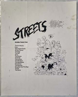 Lot 381 - PUNK / NEW WAVE - ORIGINAL 'STREETS' COMPILATION PROMO POSTER AND PROOF POSTER PRINT.