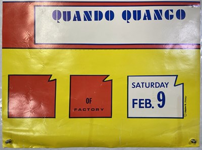Lot 591 - FACTORY RECORDS - ORIGINAL SECTION 25 NYC CONCERT POSTER.