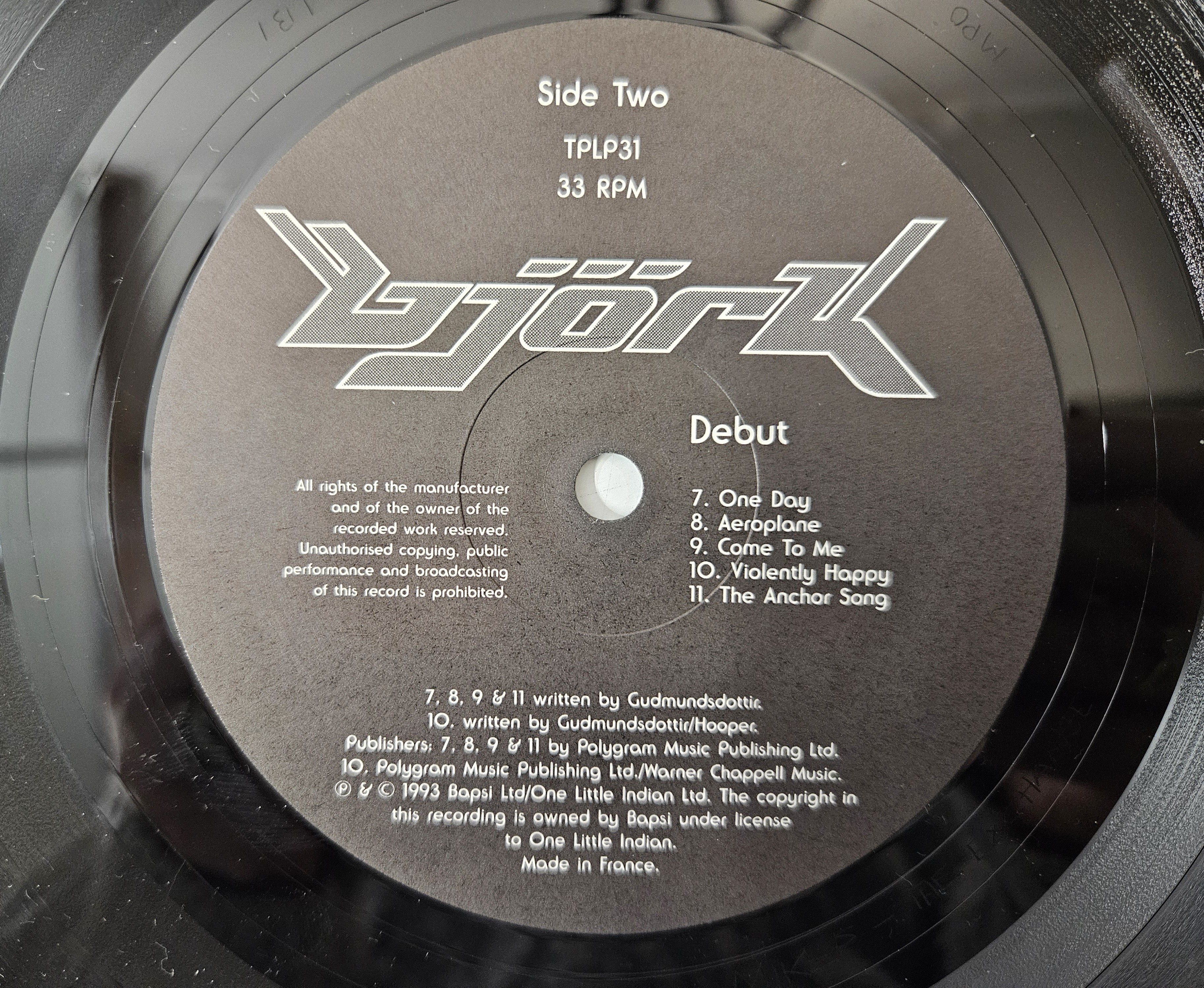 Lot 213 - BJORK - DEBUT LP (TPLP31 - UK ORIGINAL