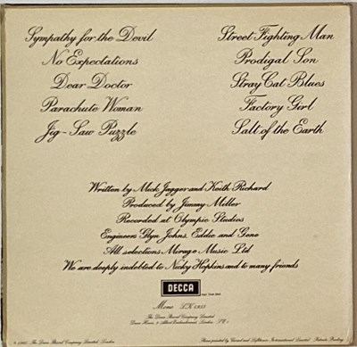 Lot 318 - THE ROLLING STONES - BEGGARS BANQUET LP (ORIGINAL UK MONO PRESSING - LK 4955)