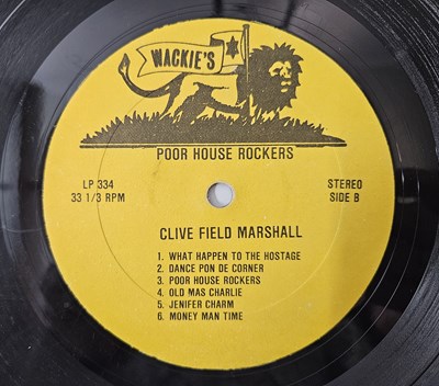 Lot 64 - CLIVE FIELD MARSHALL - 'POOR HOUSE ROCKERS' LP 1981 USA WACKIES LABEL ROOTS REGGAE
