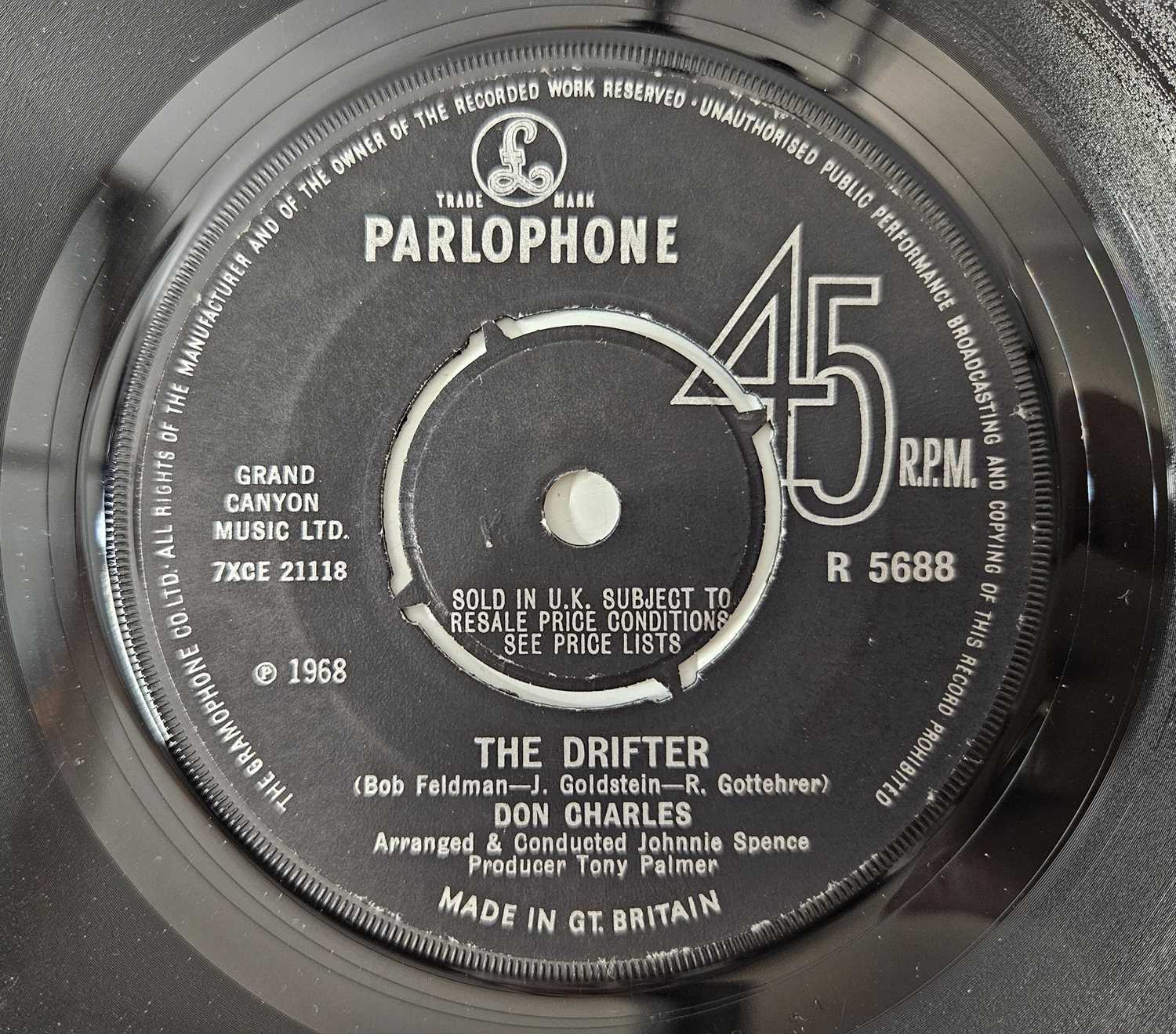 Lot 50 - DON CHARLES - THE DRIFTER 7" (ORIGINAL UK COPY - PARLOPHONE R 5688)