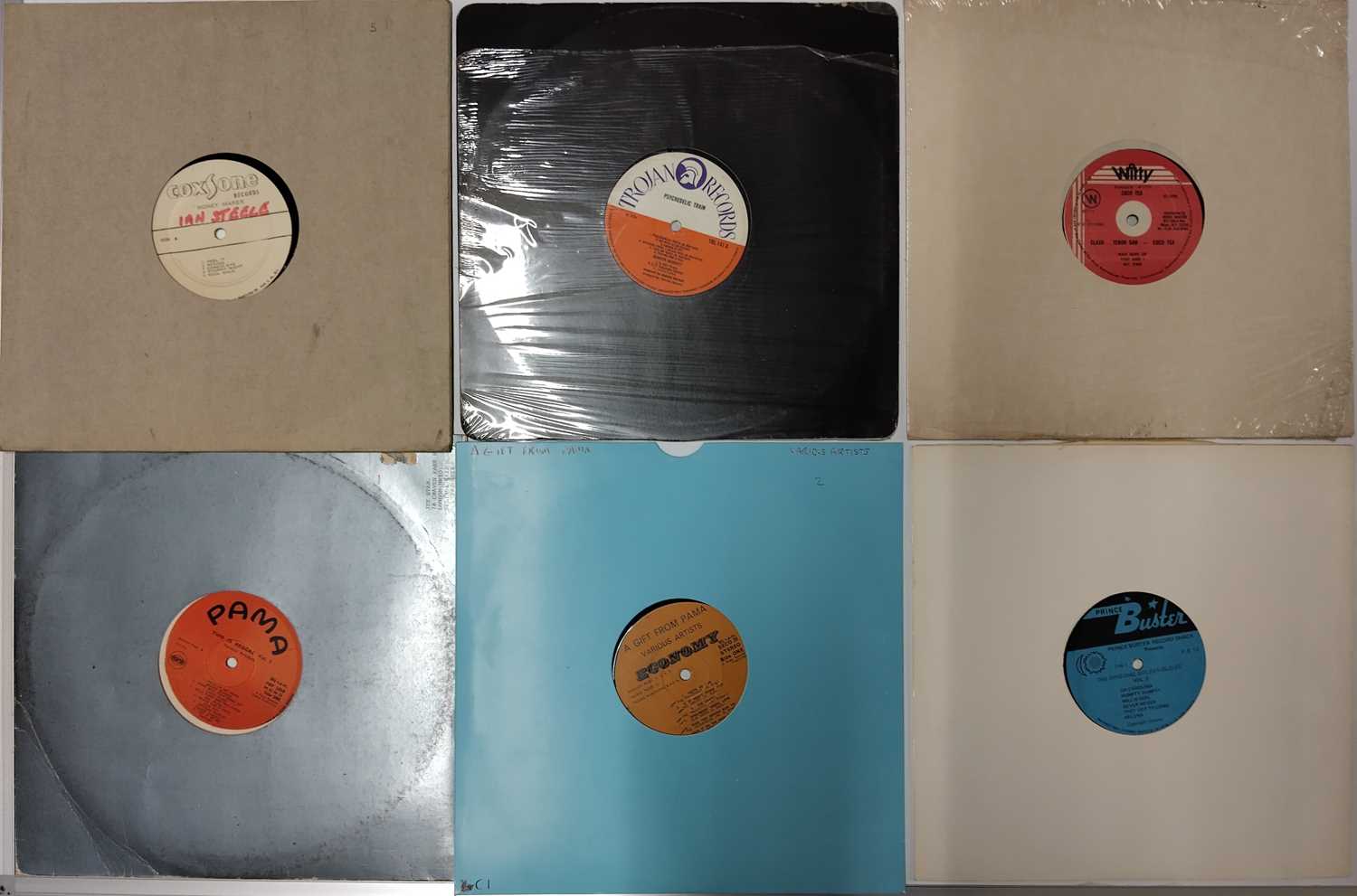 Lot 172 - RARE & ORIGINAL REGGAE LPS - SLEEVE-LESS AND SLEEVE ONLY BUNDLE - COXSONE / PAMA / TROJAN ETC