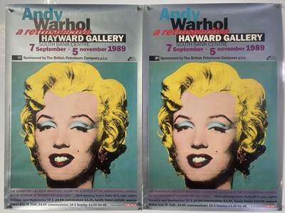 Lot 241 - ANDY WARHOL - MARILYN MONROE - TWO HAYWARD GALLERY POSTERS.
