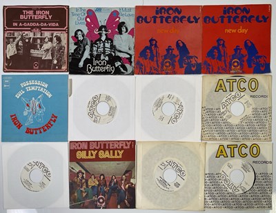 Lot 13 - IRON BUTTERFLY 7" SINGLES PACK - JAPANESE, EURO SLEEVES + MORE