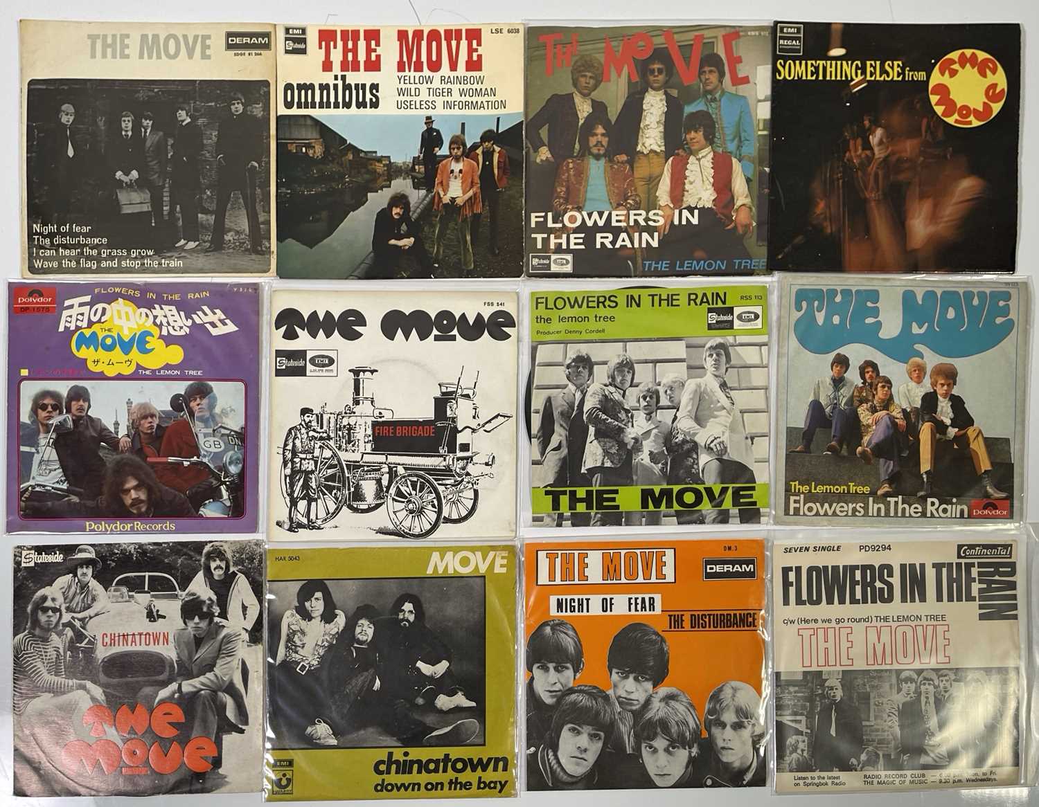 Lot 21 - THE MOVE 7" SINGLES PACK - EURO PICTURE SLEEVES, USA, UK + MORE