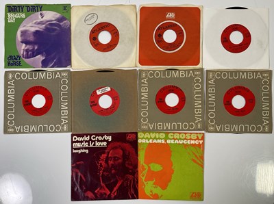 Lot 24 - THE BYRDS & RELATED 7" SINGLES PACK - USA PROMOS, EURO SLEEVES, COLOURED VINYL + MORE