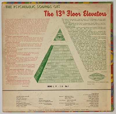 Lot 38 - THE THIRTEENTH FLOOR ELEVATORS - THE THIRTEENTH FLOOR ELEVATORS LP (IA-LP-1 - 2ND MONO 4 COLUMN SLEEVE)