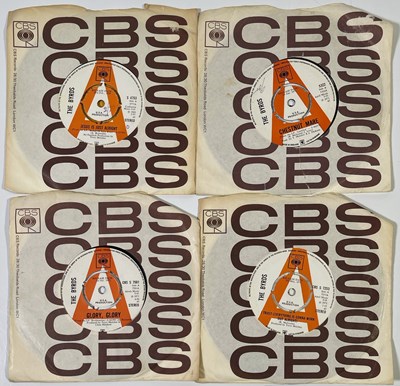 Lot 50 - THE BYRDS 7" UK DEMO PACK - SOME WITH CBS PRESS SHEETS!