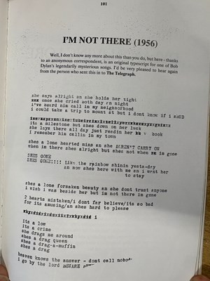 Lot 508 - BOB DYLAN TYPEWRITTEN WORKING LYRICS FOR 'I'M NOT THERE'