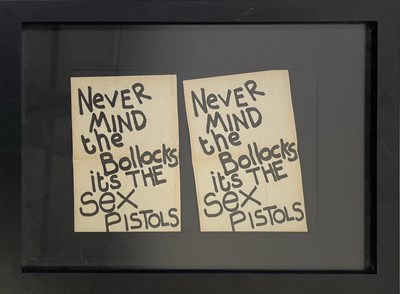 Lot 448 - THE SEX PISTOLS - TWO SHEETS OF ORIGINAL PROMO 1977 ANARCHY 'TOILET ROLL'.