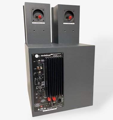 Lot 31 - BLUE SKY MEDIADESK MKII 2.1 & 5.1 SYSTEM SPEAKERS.