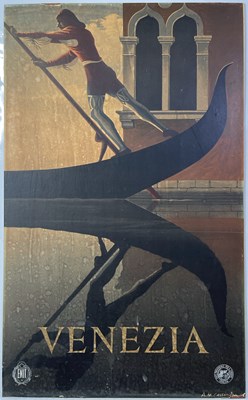Lot 222 - ORIGINAL ART DECO ADVERTISING POSTER - AM CASSANDRE - VENEZIA - 1951.